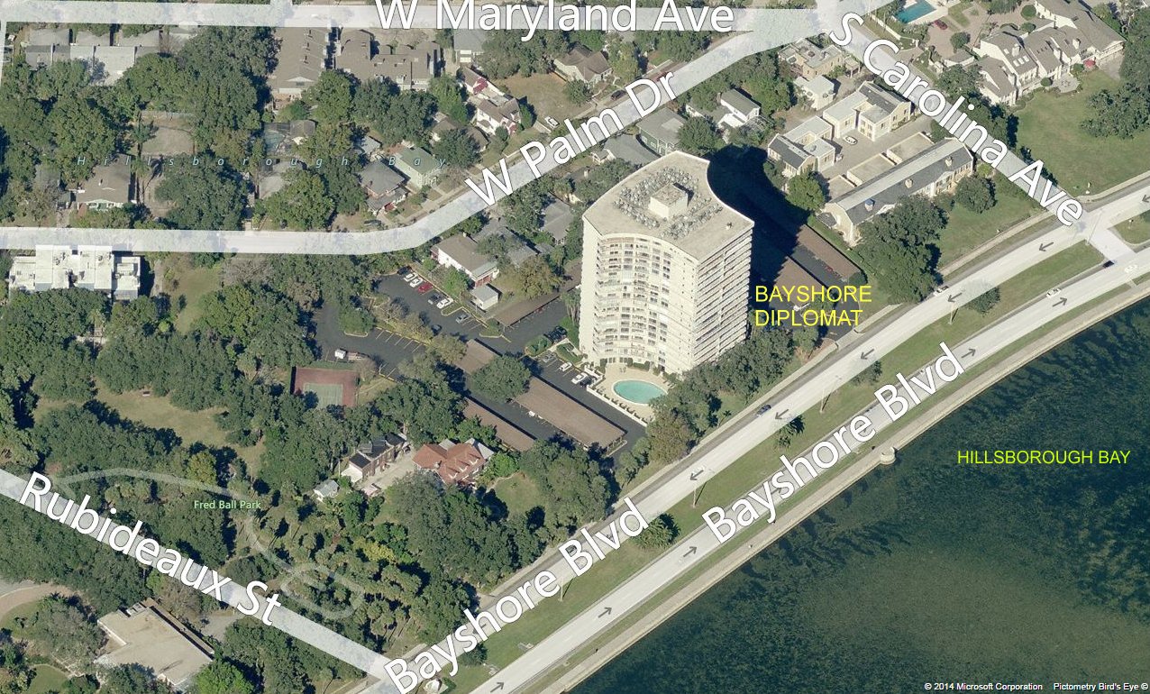 Aerial photo of Bayshore Diplomat