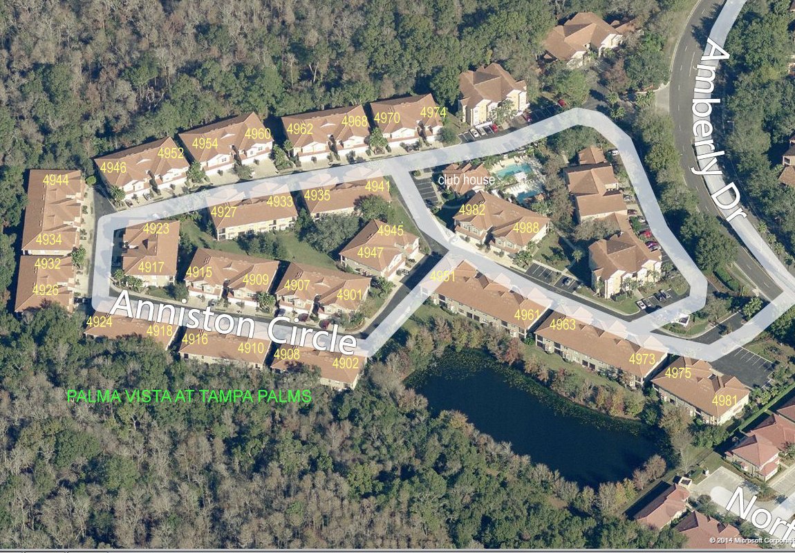 Aerial photo of Palma Vista at Tampa Palms