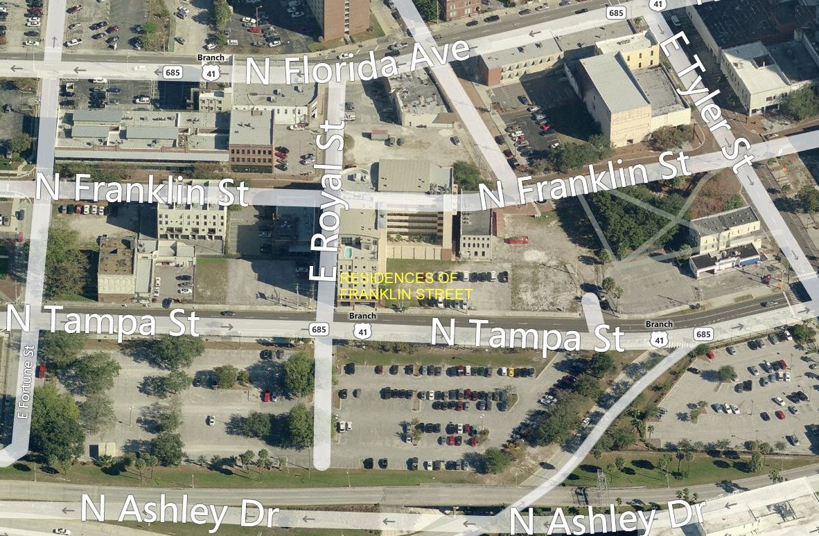 Aerial photo of Residences of Franklin Street