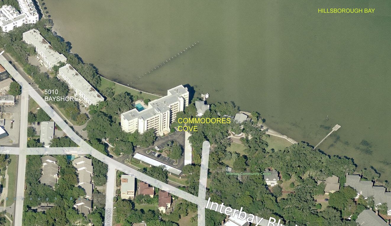 Aerial photo of Commodores Cove