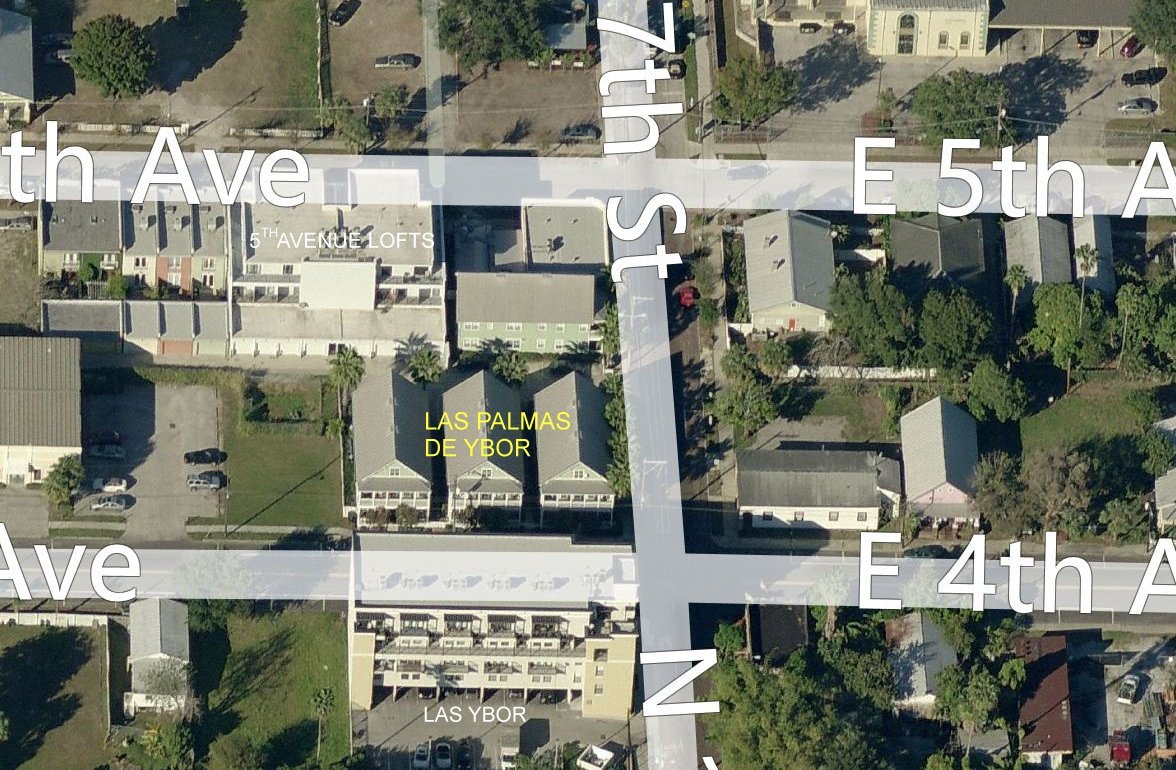 Aerial photo of Las Palmas de Ybor