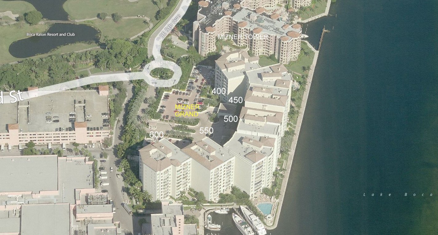 Aerial photo of Mizner Grand