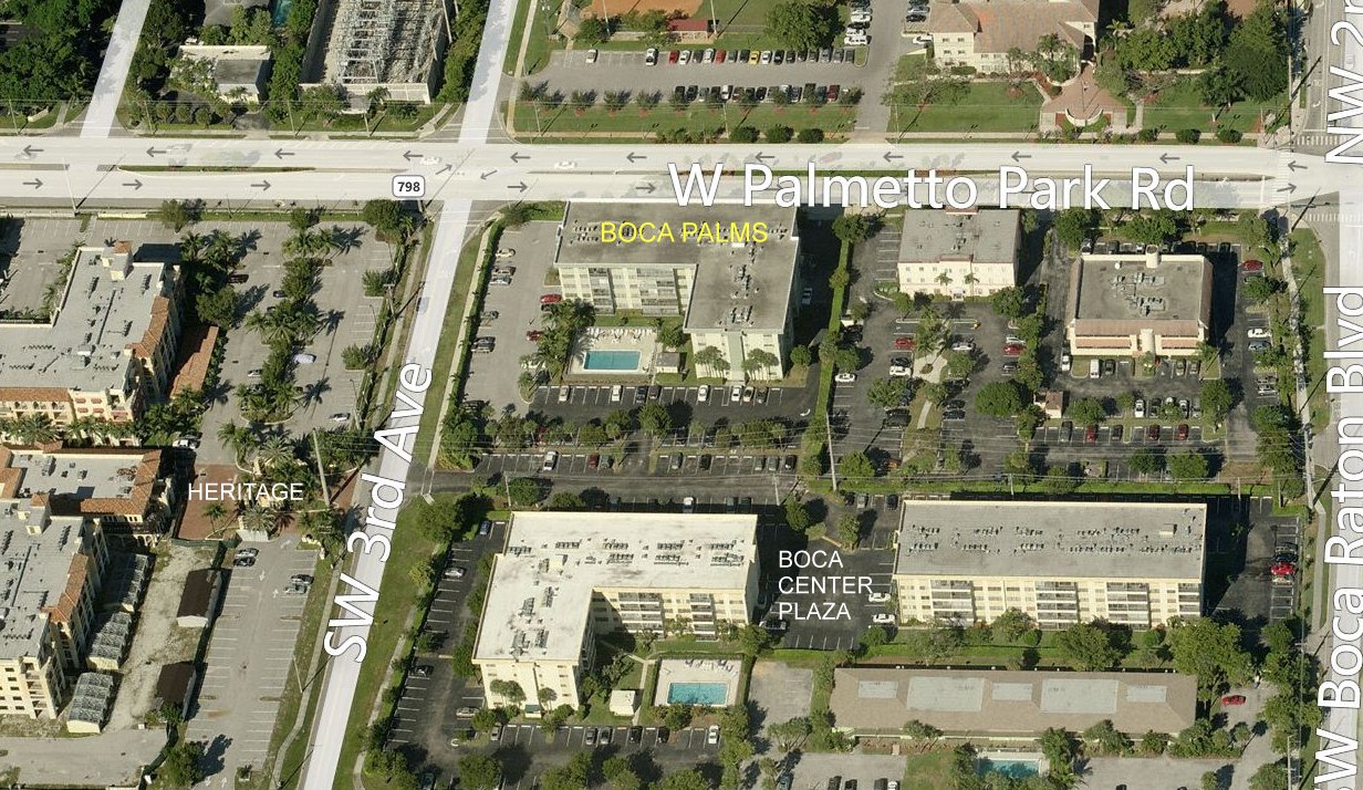 Aerial photo of Boca Palms