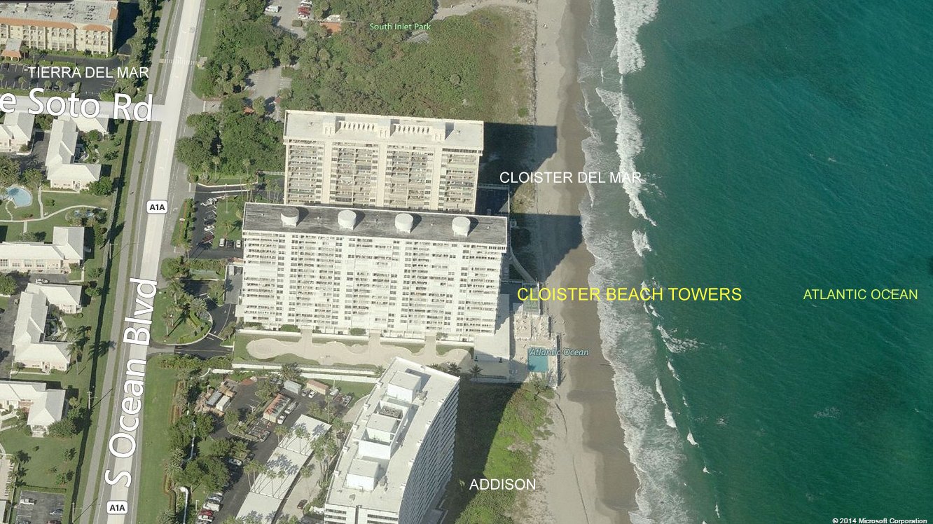 Aerial photo of Cloister Beach Towers