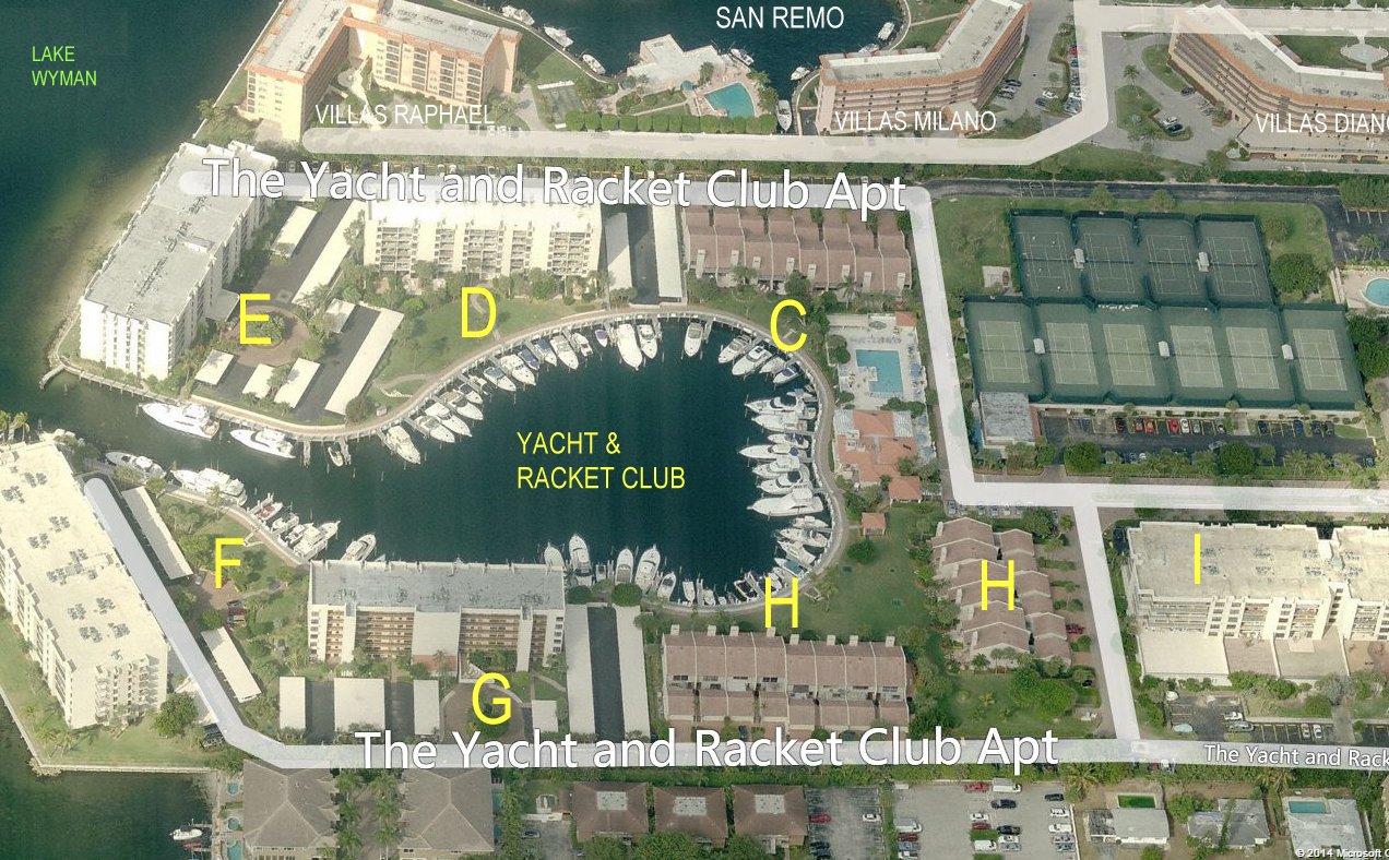 Aerial photo of Yacht & Racquet Club - Bldg E
