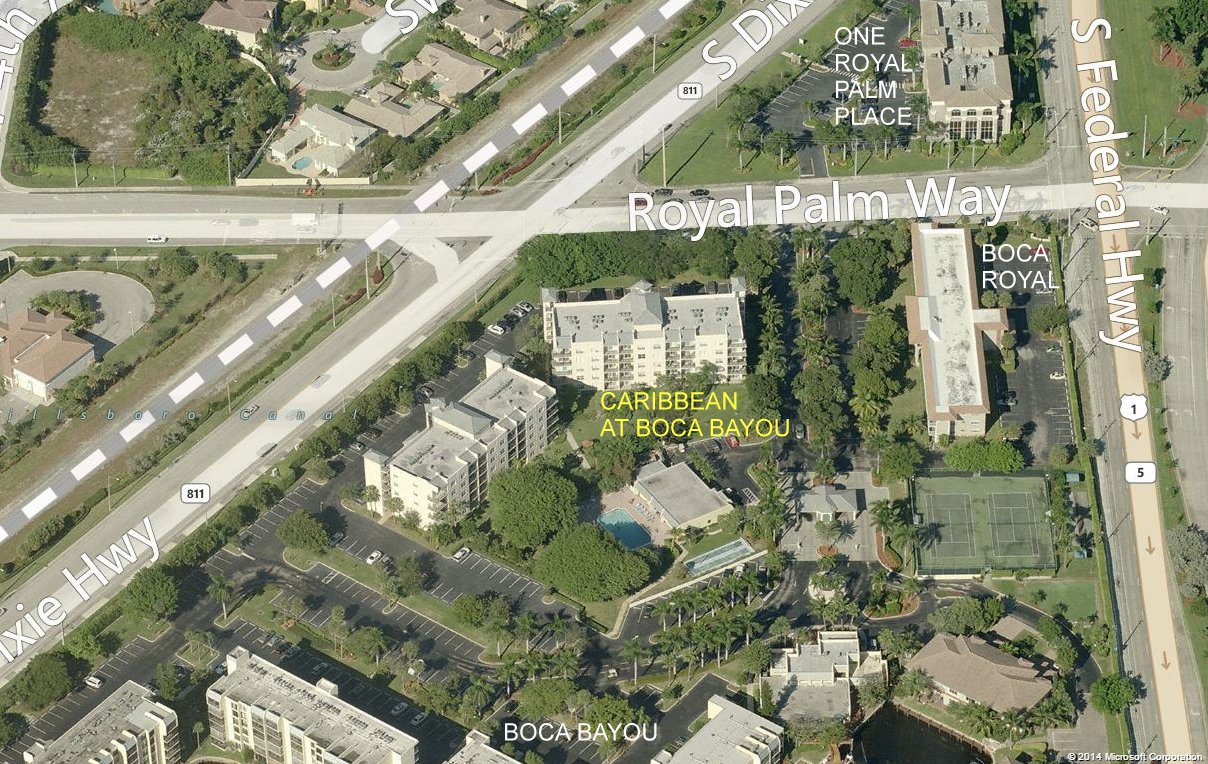 Aerial photo of Caribbean at Boca Bayou