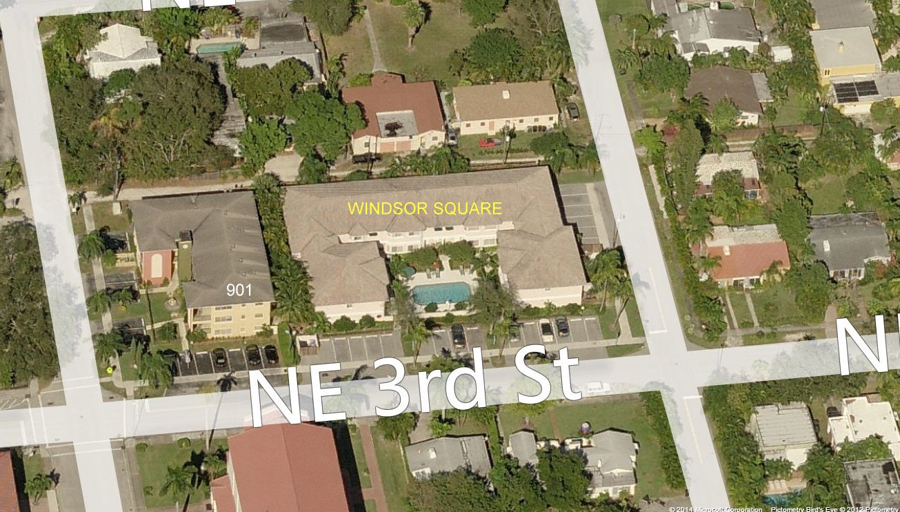 Aerial photo of Windsor Square