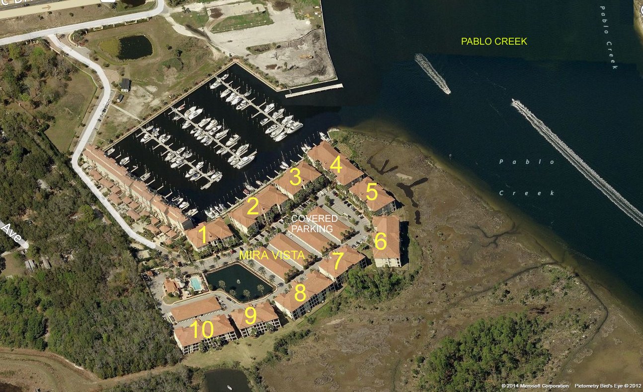 Aerial photo of Mira Vista at Harbortown