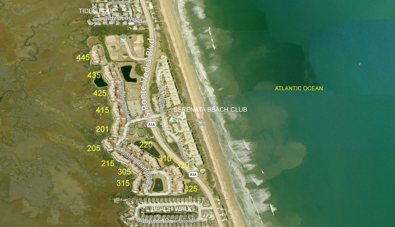 Aerial photo of Ocean Grande at Serenata Beach