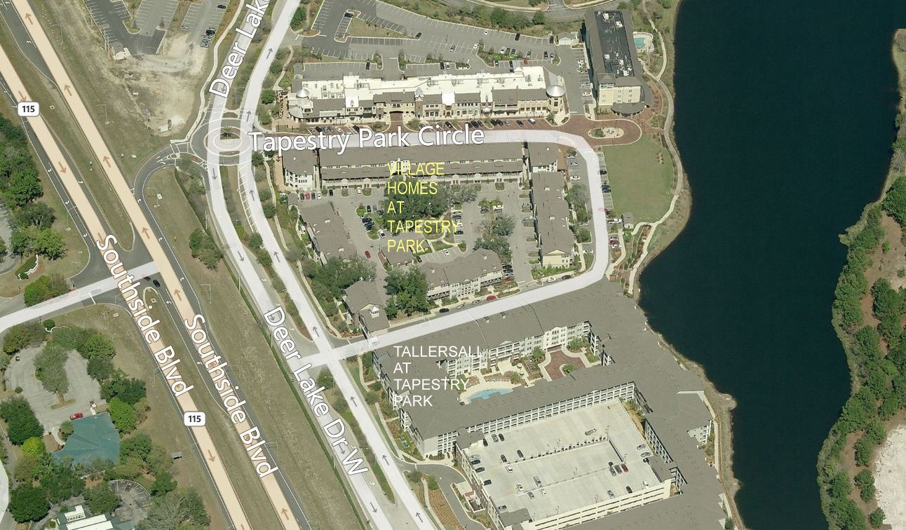 Aerial photo of Village Homes at Tapestry Park