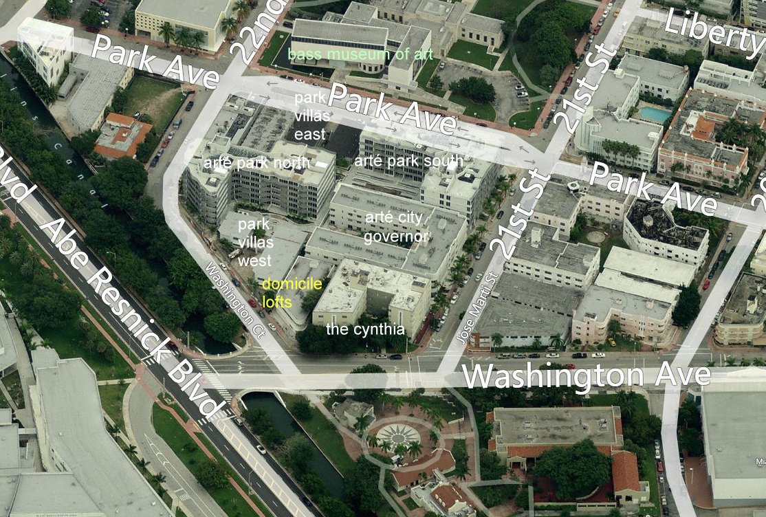 Aerial photo of Domicile Lofts