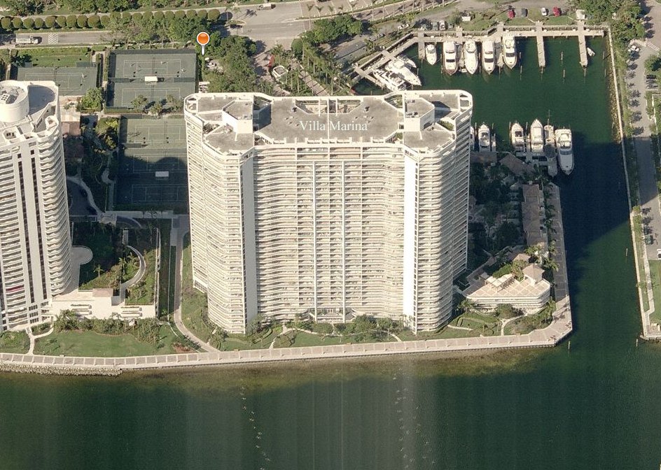 Aerial photo of Villa Marina