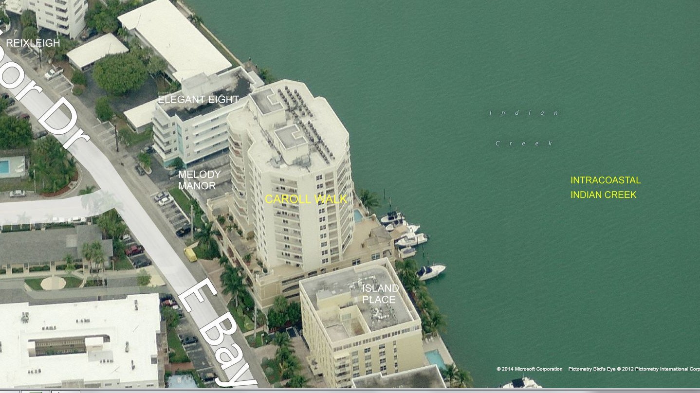 Aerial photo of Caroll Walk