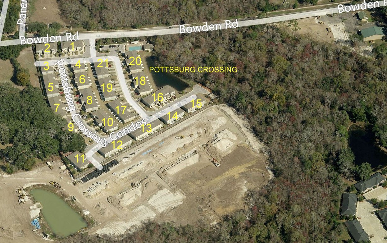 Aerial photo of Pottsburg Crossing