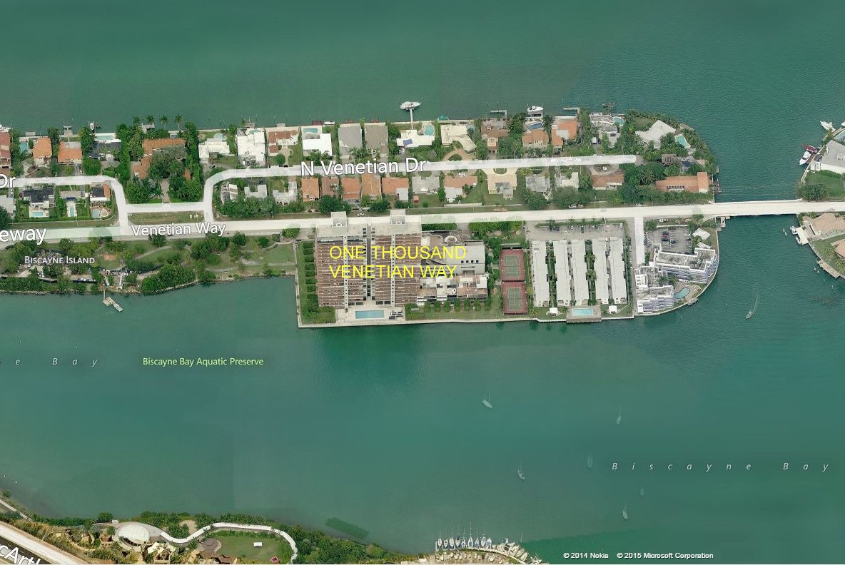 Aerial photo of One Thousand Venetian