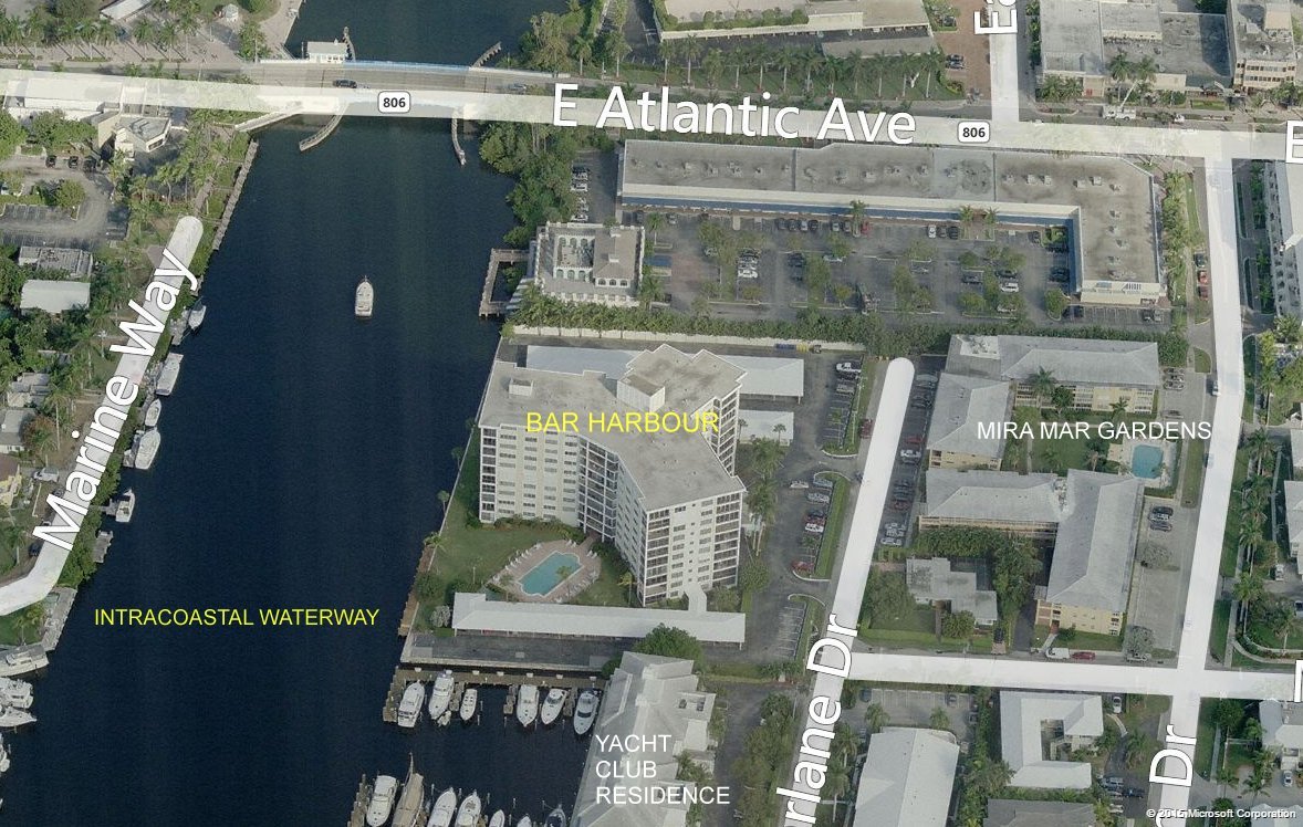 Aerial photo of Bar Harbour