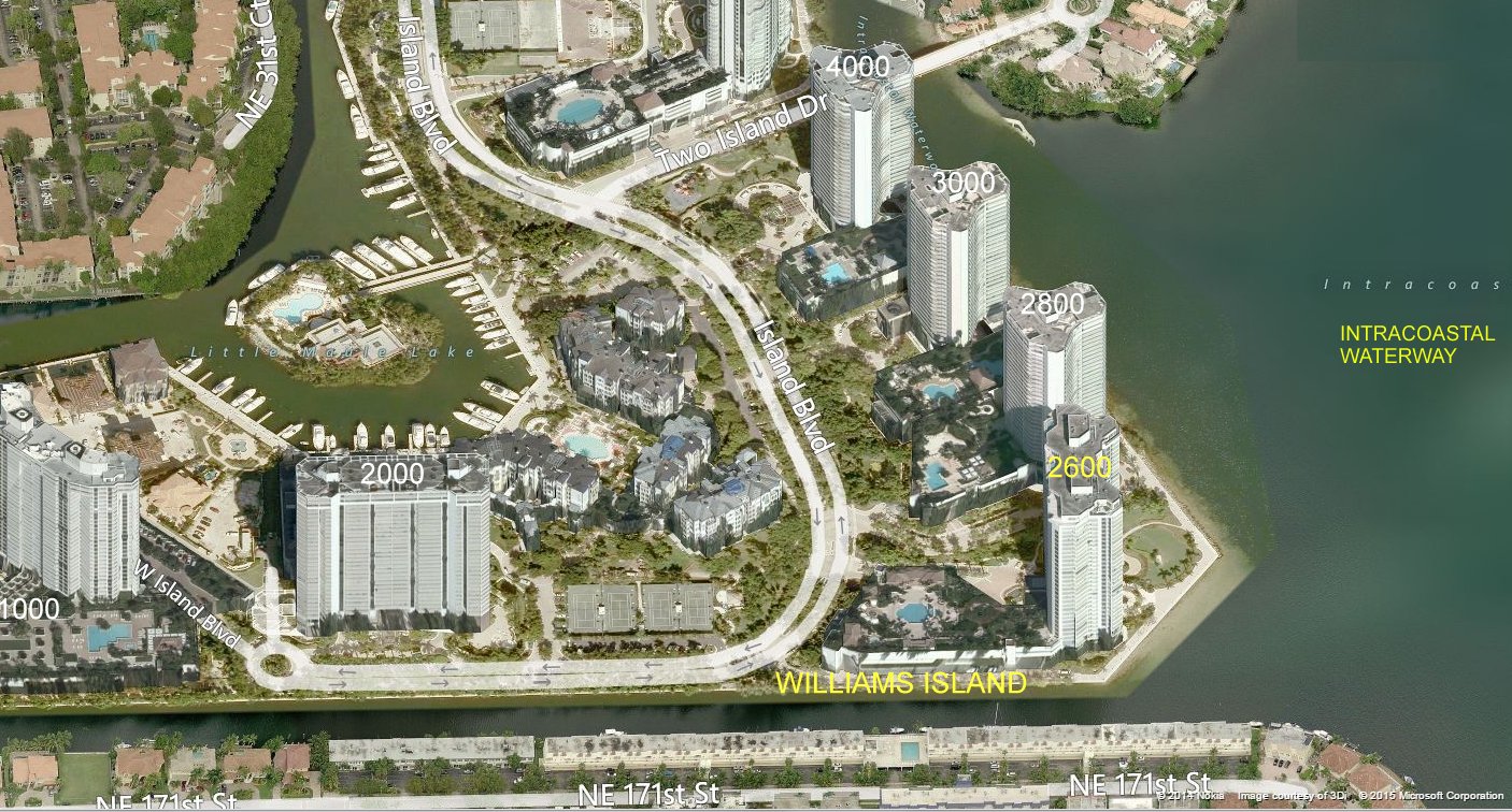 Aerial photo of 2600 Williams Island