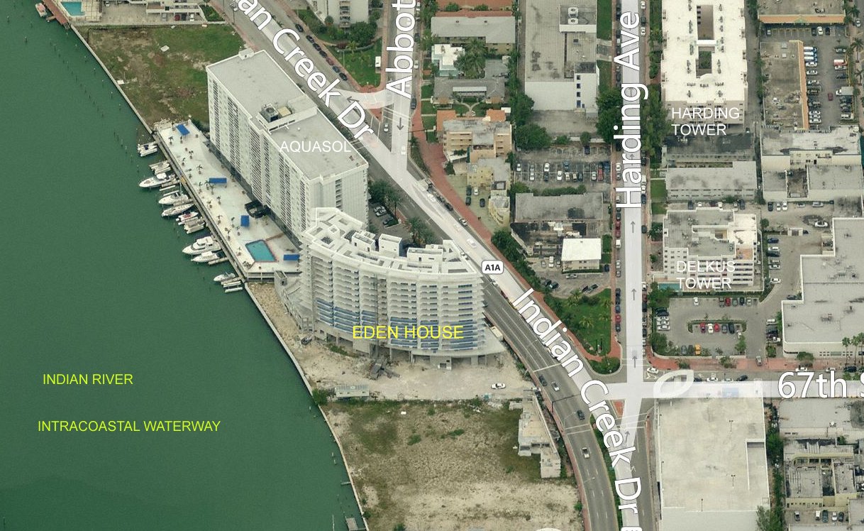 Aerial photo of Eden House