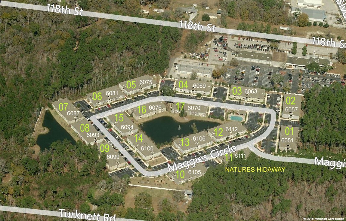 Aerial photo of Natures Hideaway