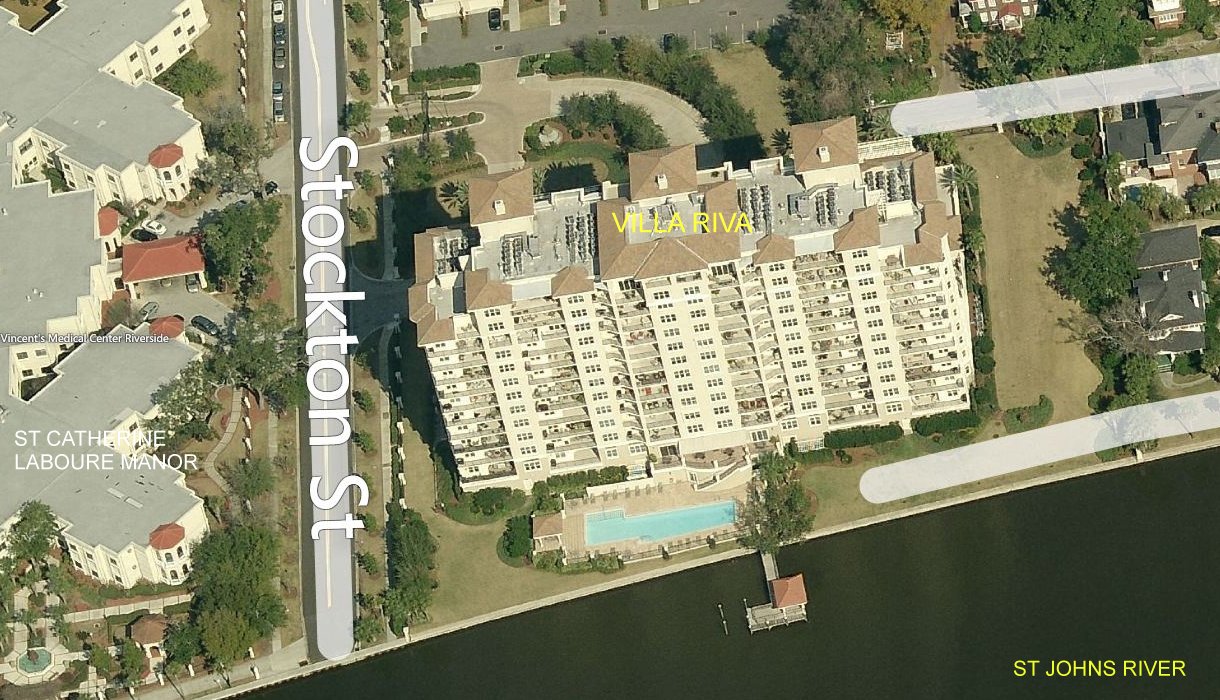 Aerial photo of Villa Riva