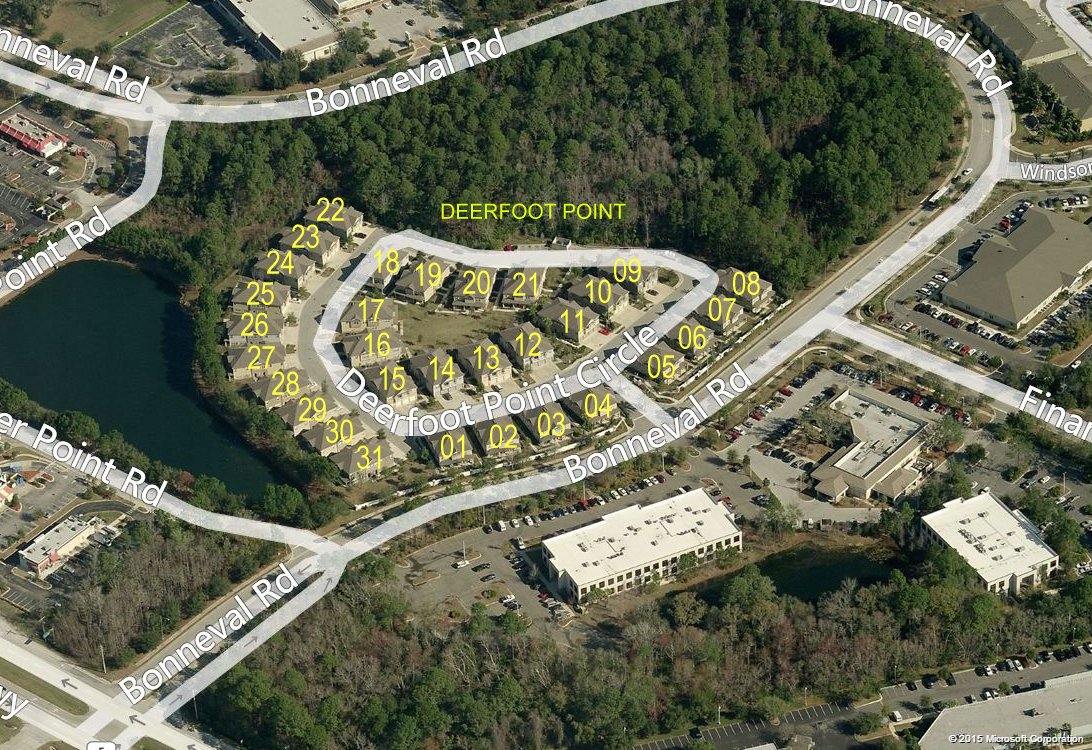 Aerial photo of Deerfoot Point