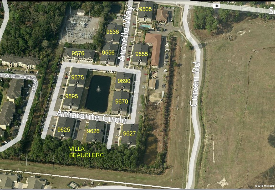 Aerial photo of Villa Beauclerc