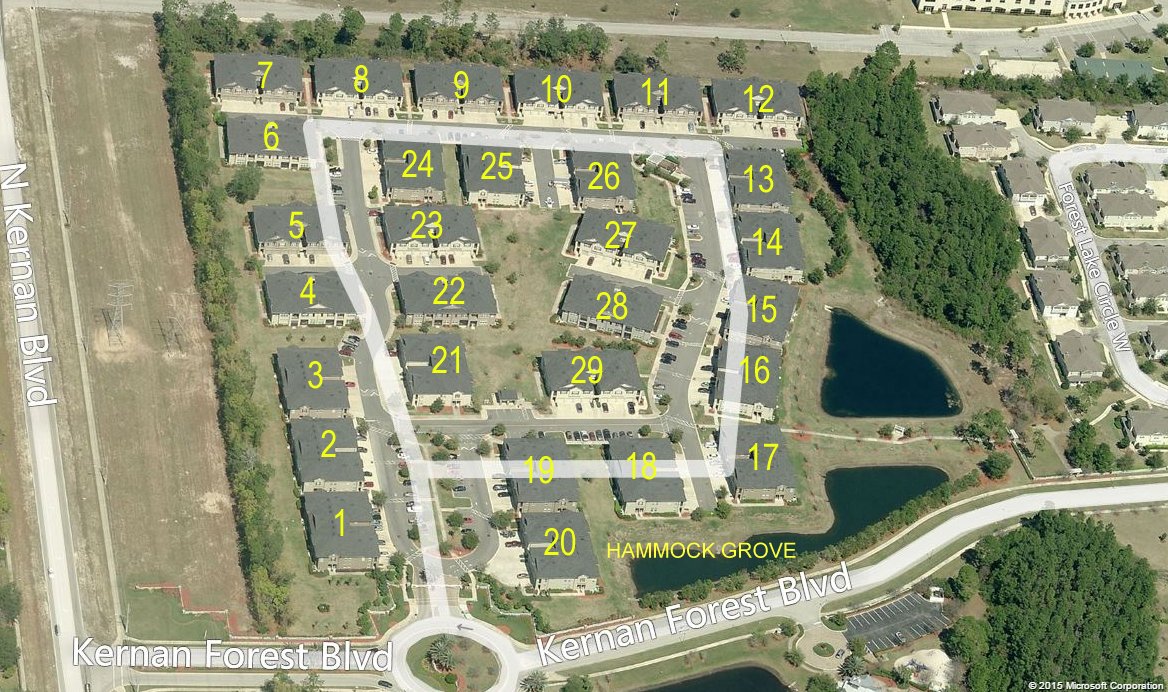 Aerial photo of Hammock Grove