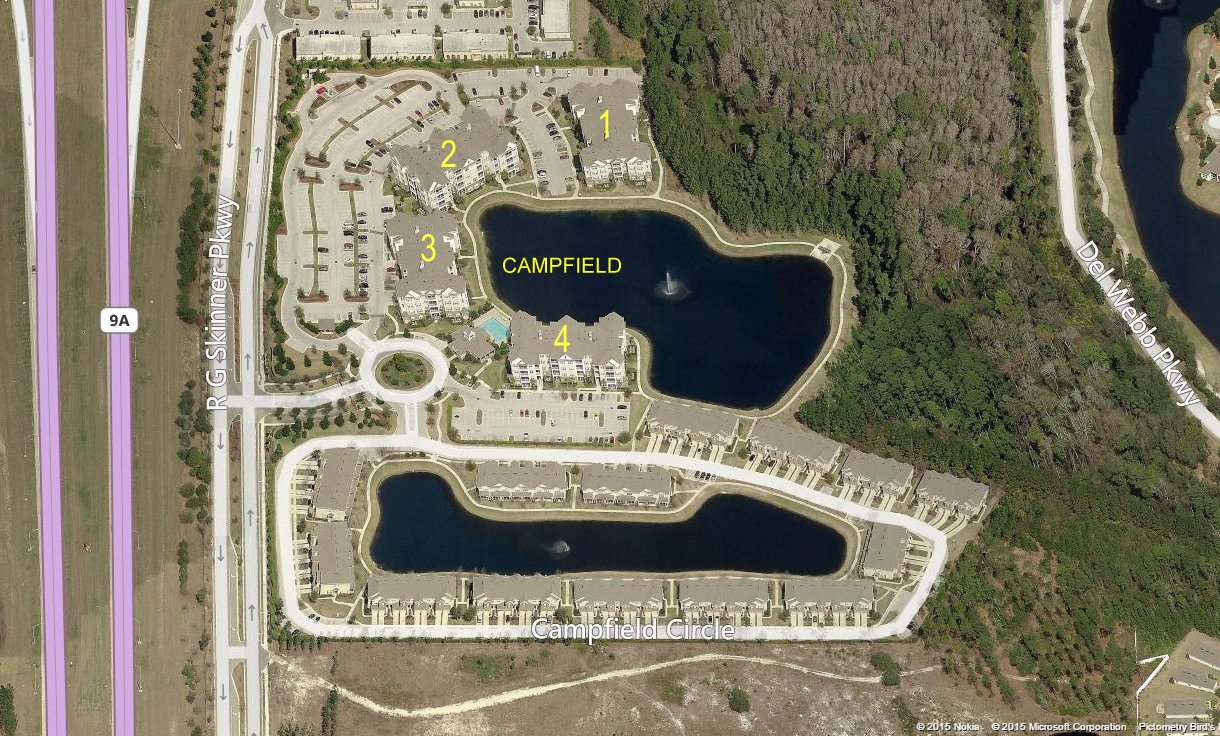 Aerial photo of Retreat at Campfield