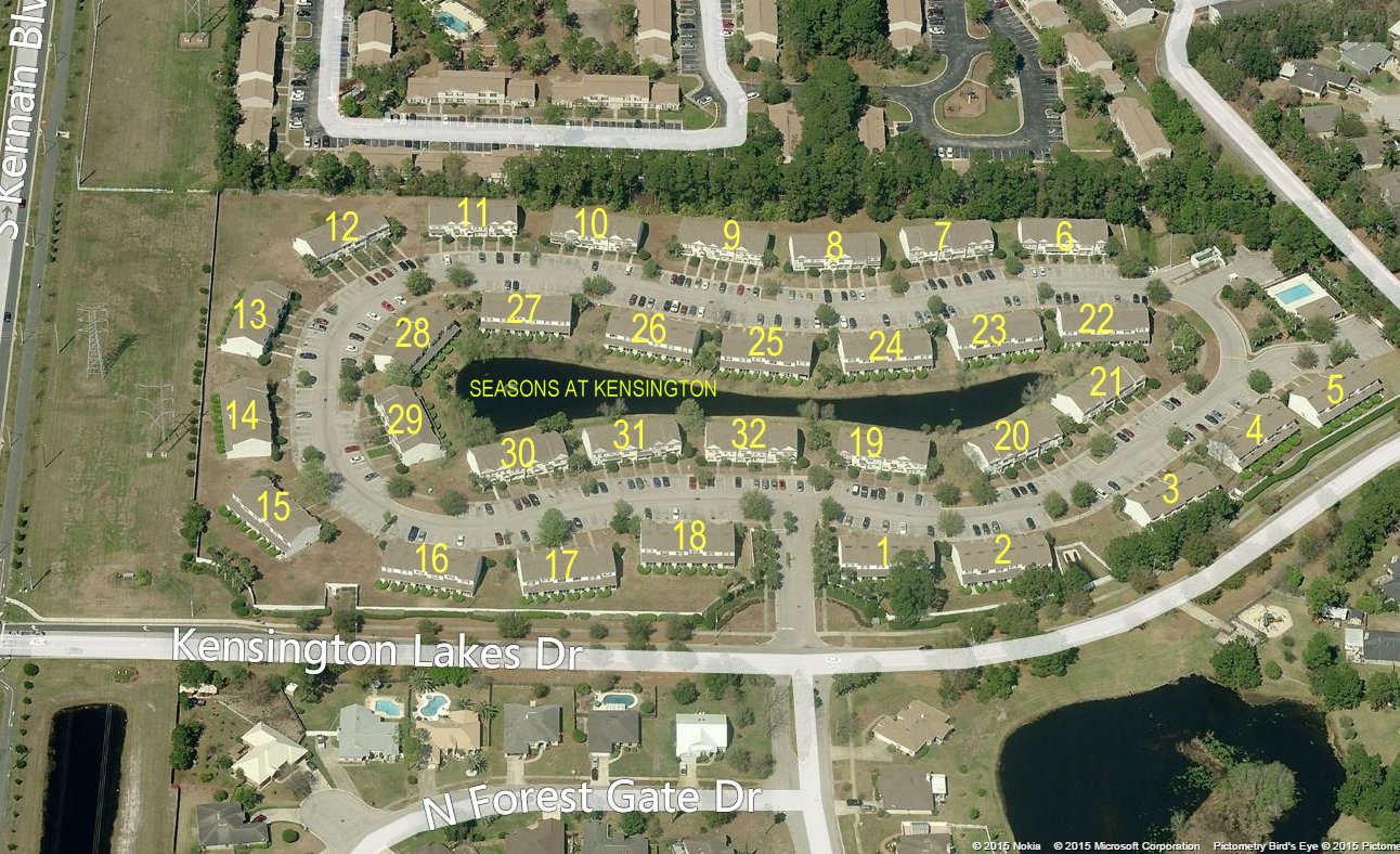 Aerial photo of Seasons at Kensington