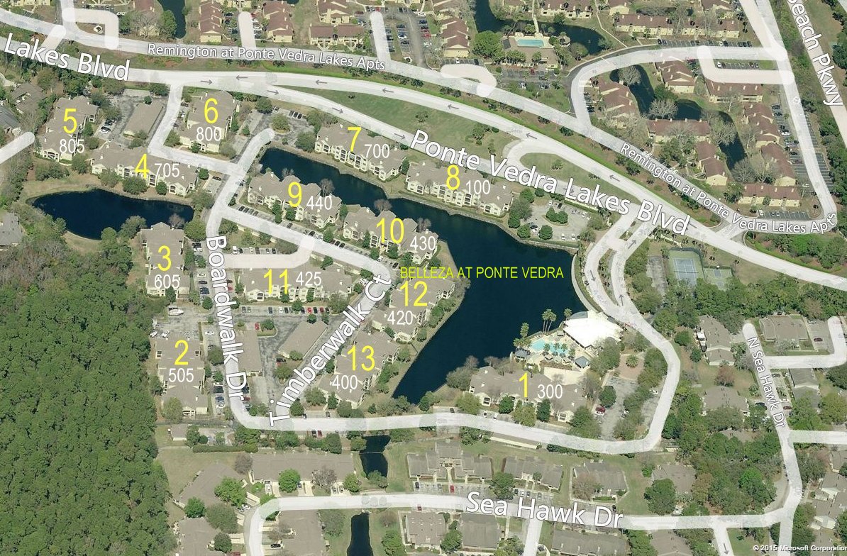 Aerial photo of Belleza at Ponte Vedra