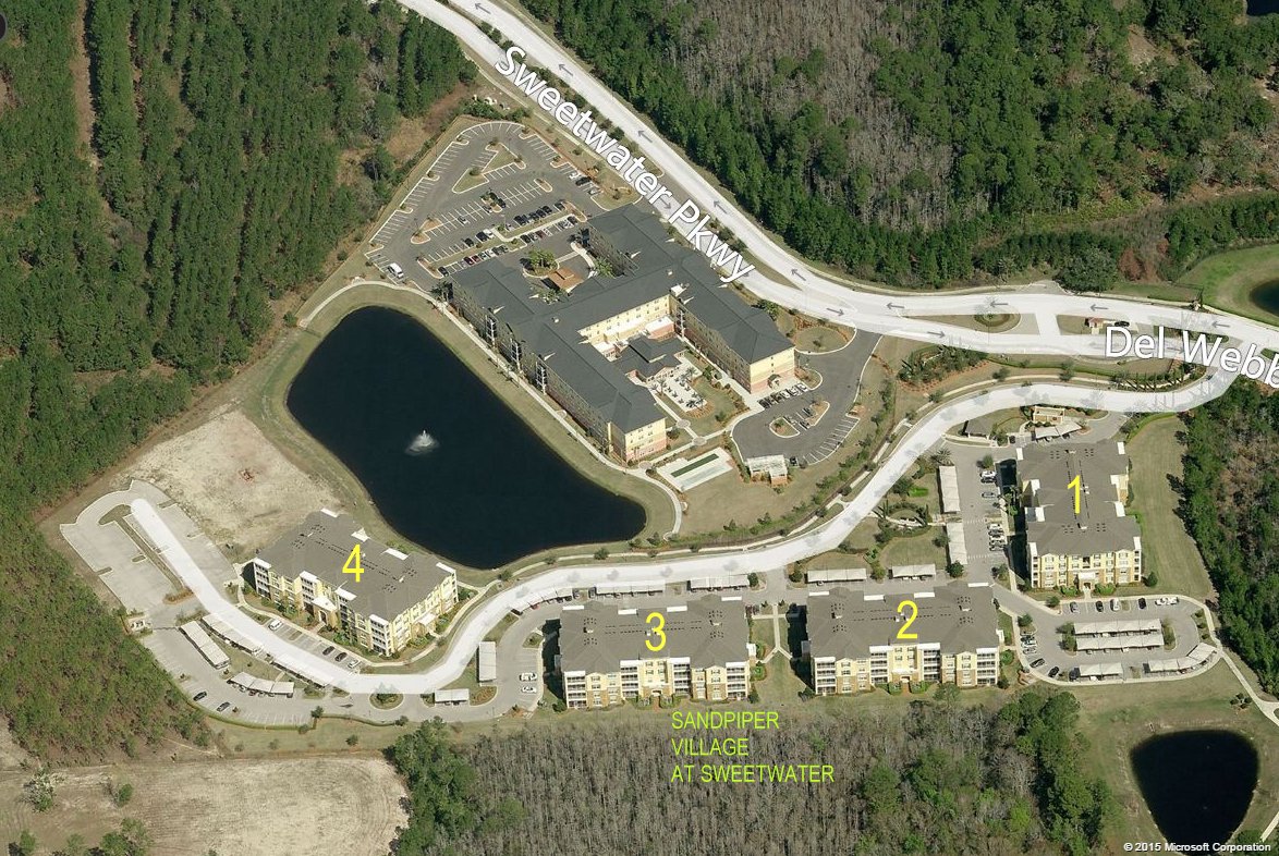 Aerial photo of Sandpiper Village at Sweetwater
