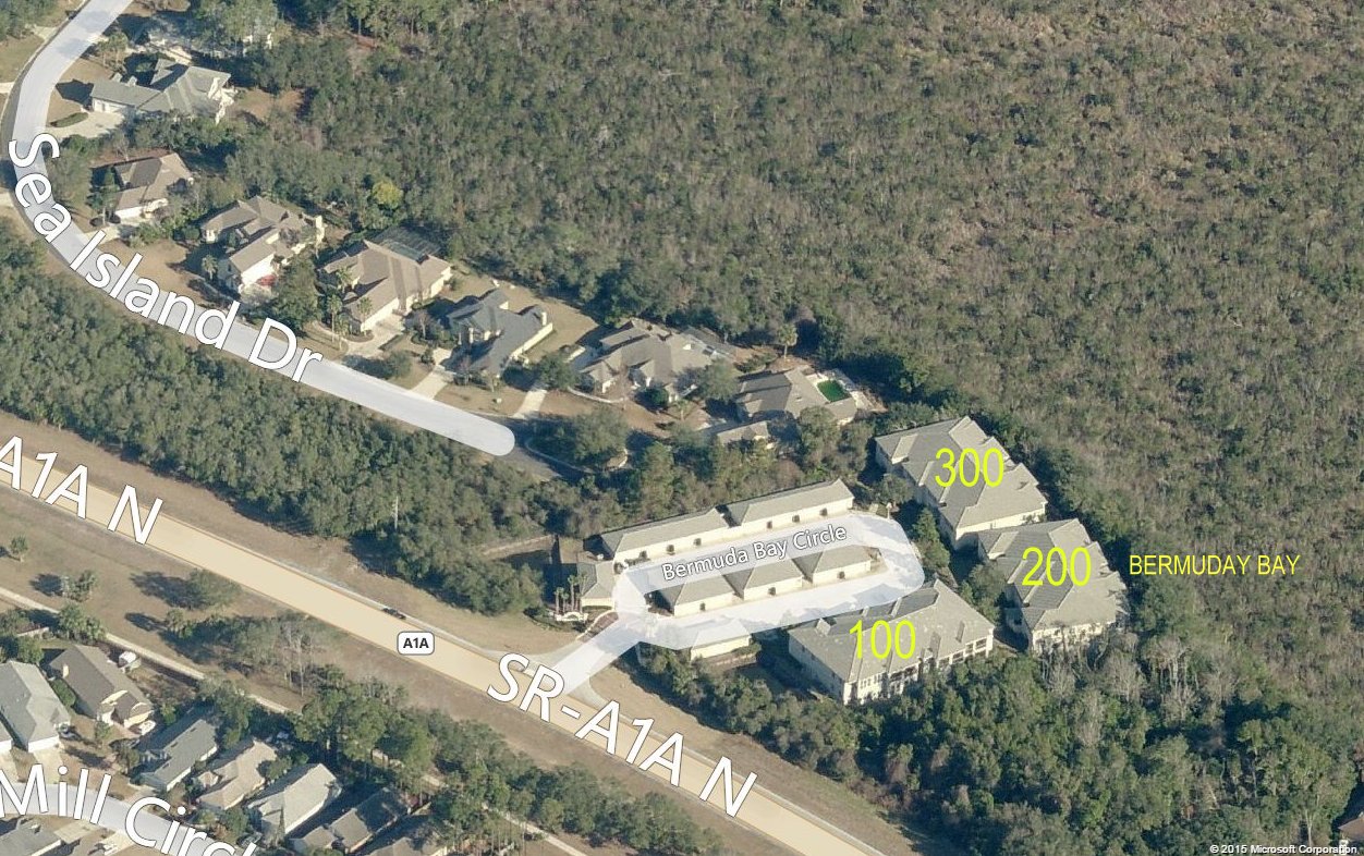 Aerial photo of Bermuda Bay