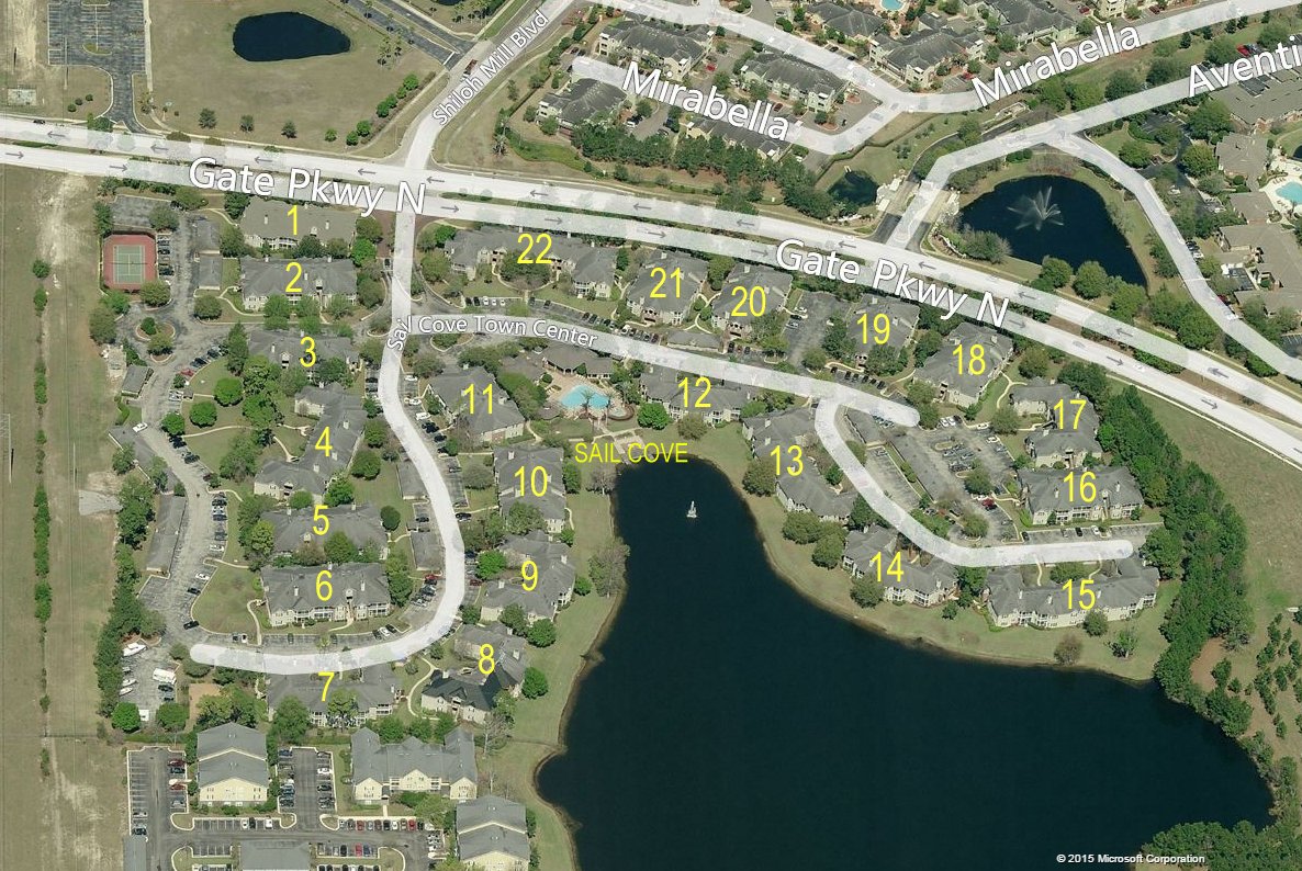 Aerial photo of Sail Cove