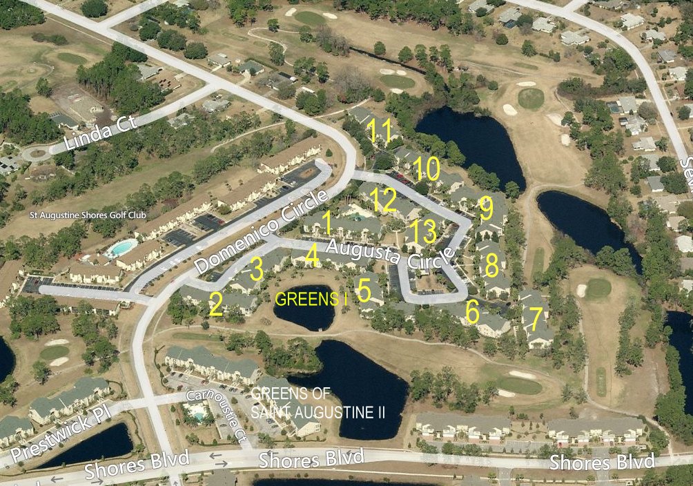 Aerial photo of Greens of St Augustine