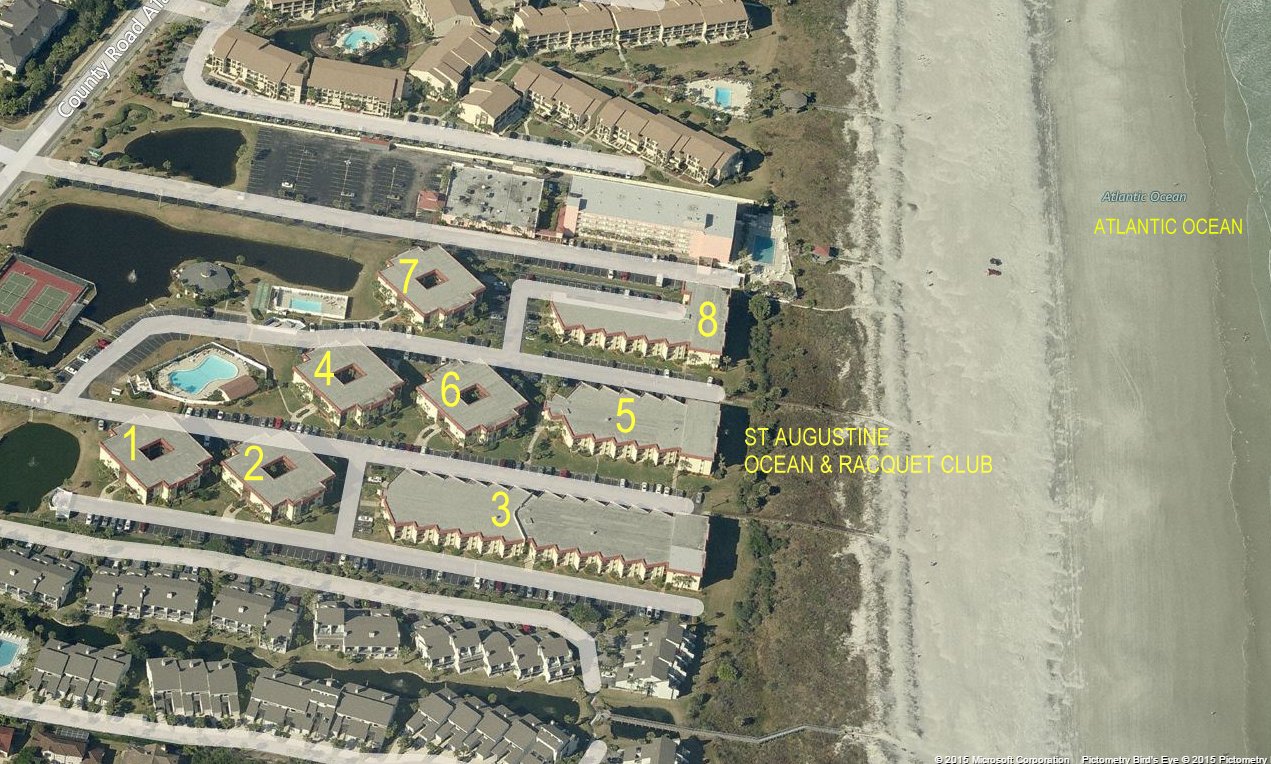 Aerial photo of St Augustine Ocean & Racquet Club