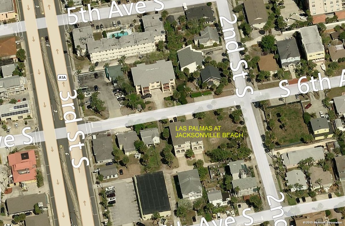 Aerial photo of Las Palmas at Jacksonville Beach