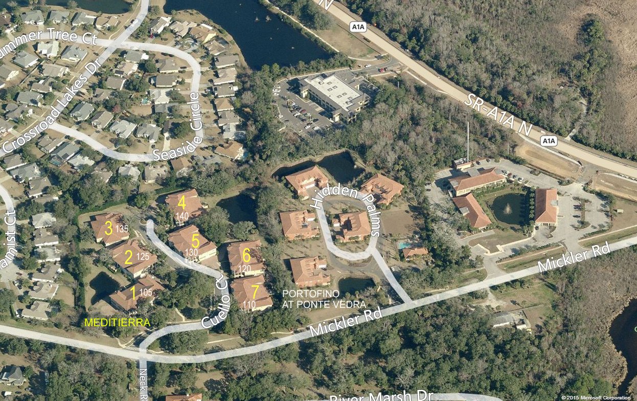 Aerial photo of Meditierra at Ponte Vedra