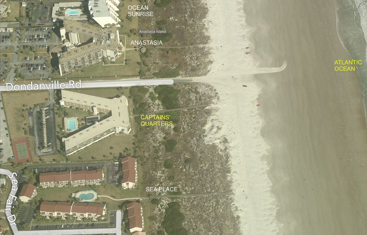 Aerial photo of Captains' Quarters