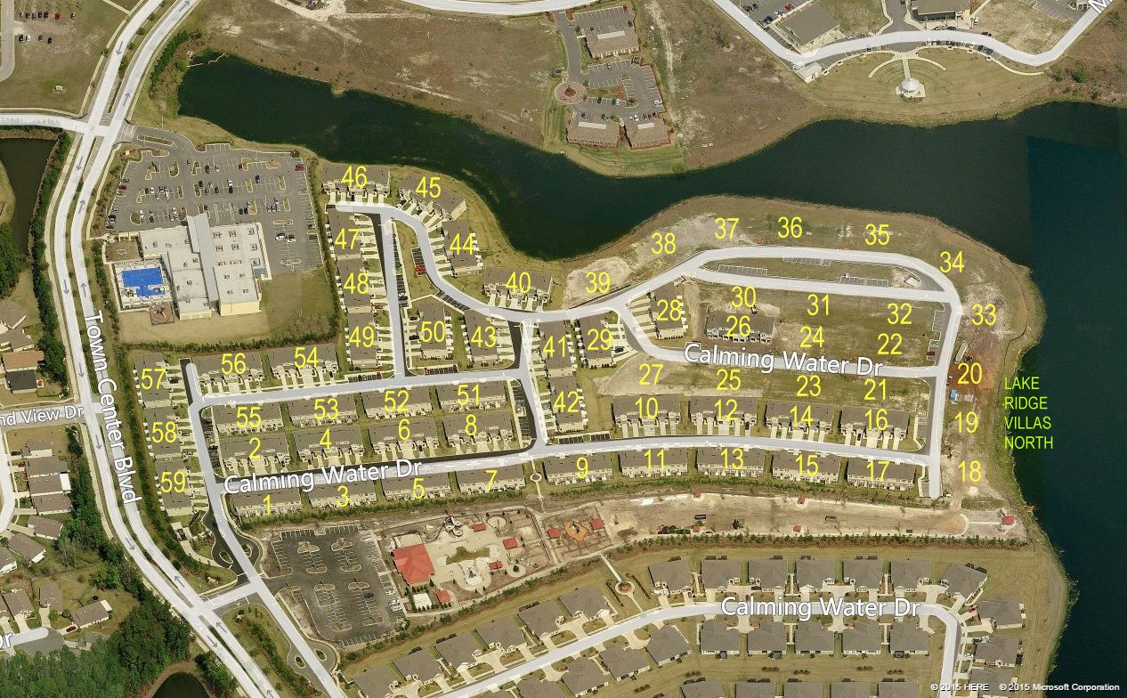 Aerial photo of Lake Ridge Villas North