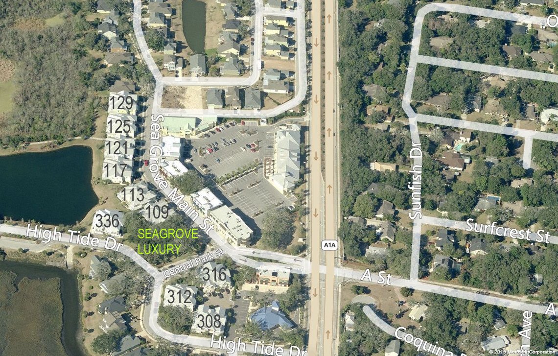 Aerial photo of SeaGrove Luxury