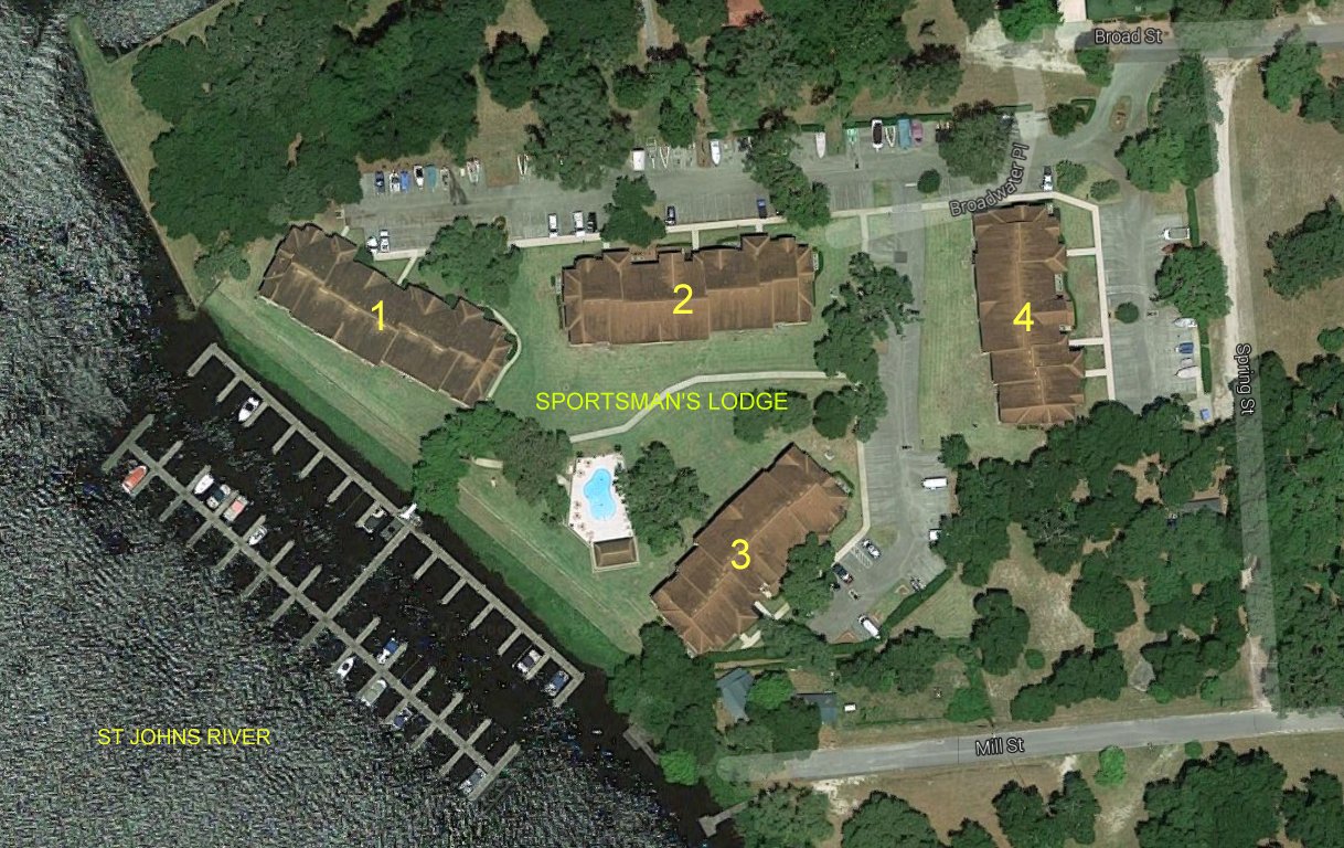 Aerial photo of Sportsman's Lodge