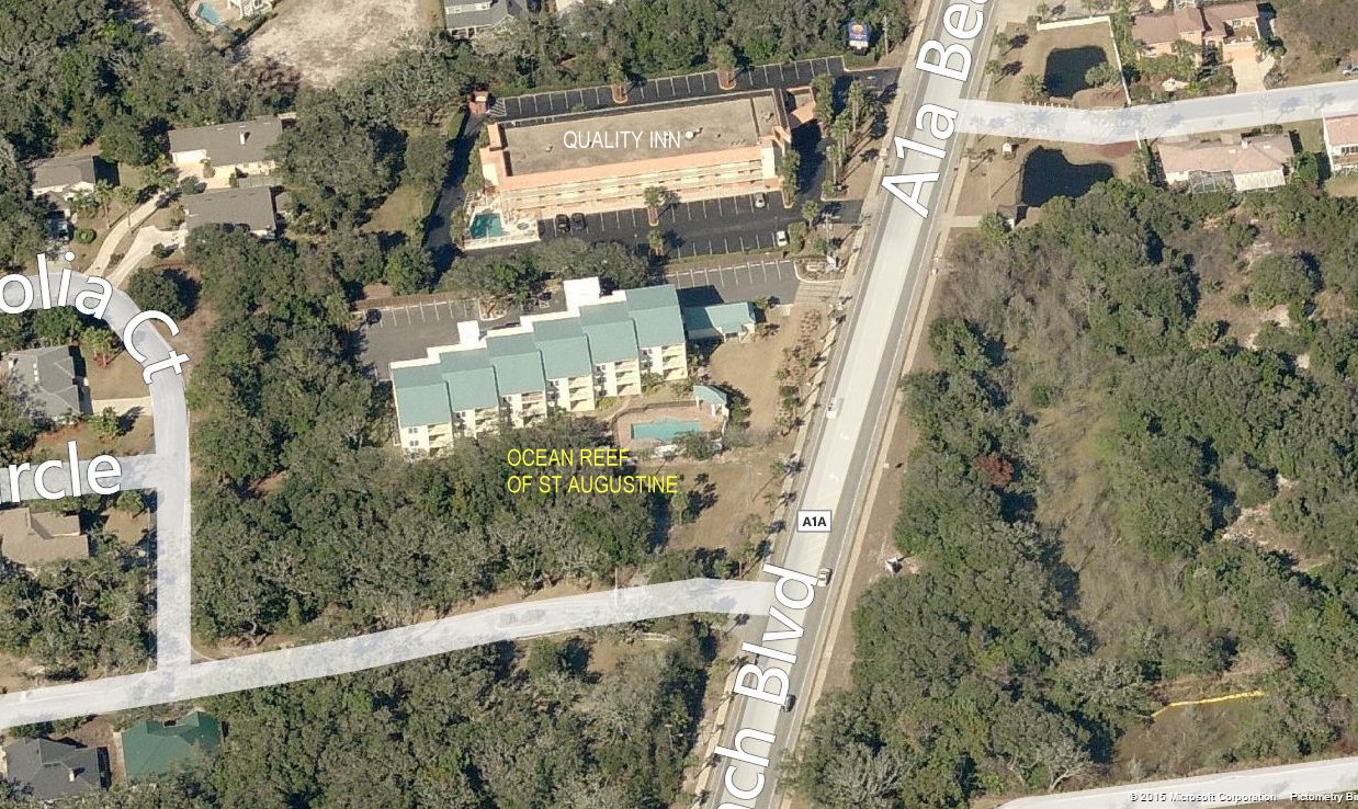 Aerial photo of Ocean Reef of St Augustine