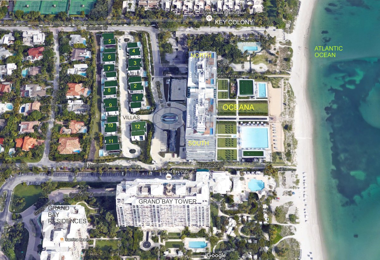 Aerial photo of Oceana Key Biscayne