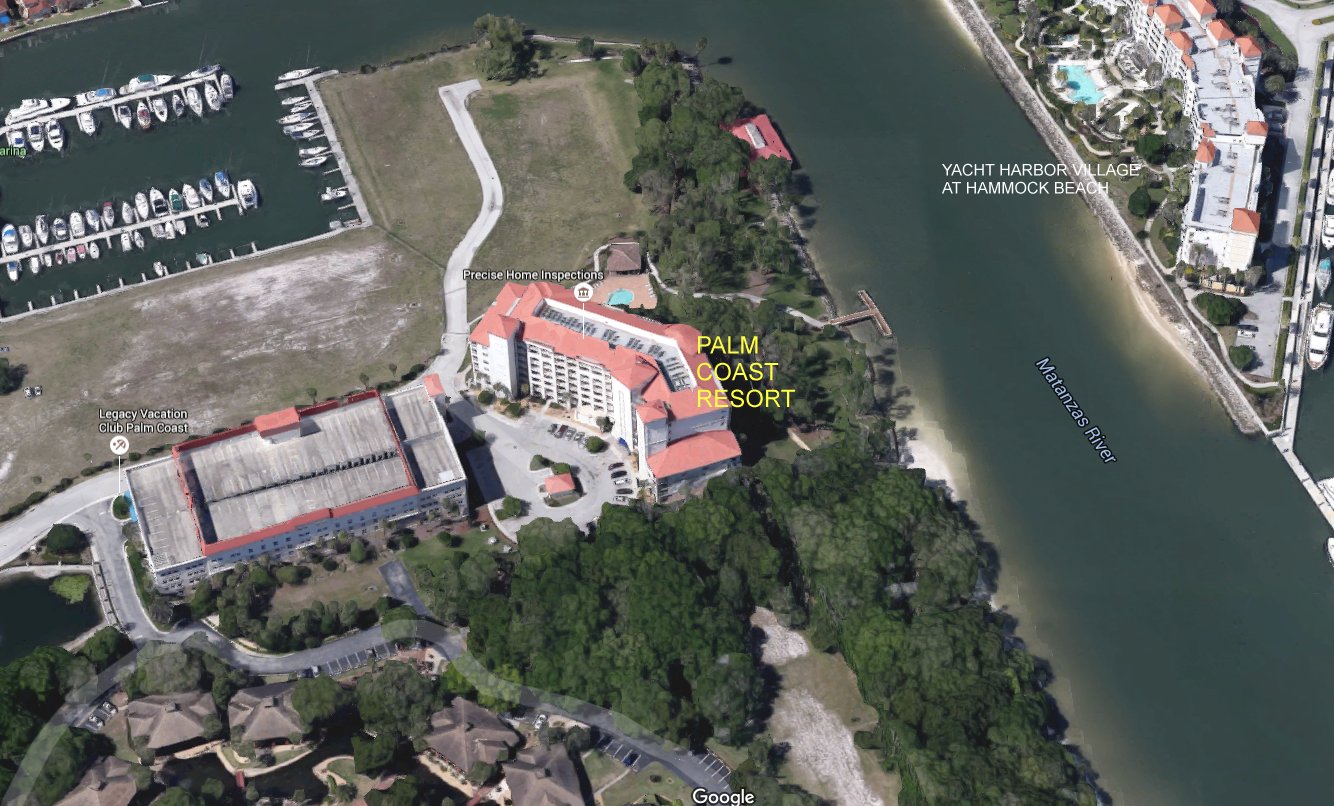 Aerial photo of Palm Coast Resort