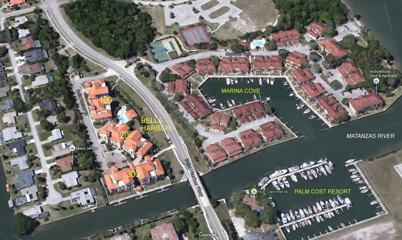 Aerial photo of Bella Harbor