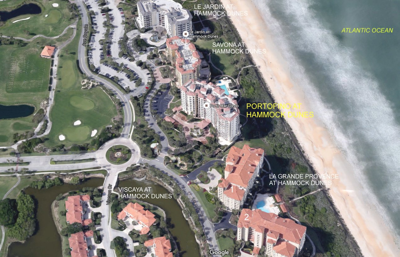 Aerial photo of Portofino at Hammock Dunes