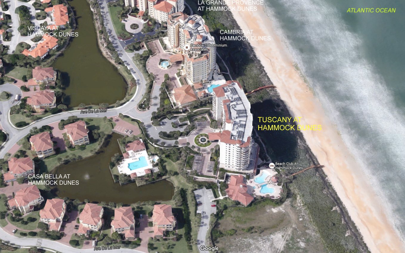 Aerial photo of Tuscany at Hammock Dunes