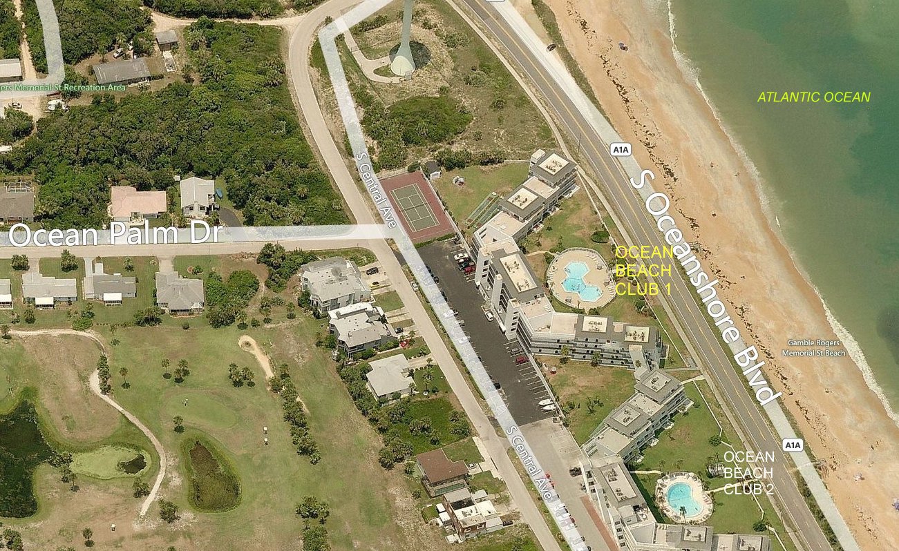 Aerial photo of Ocean Beach Club 1