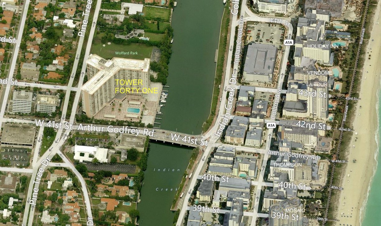 Aerial photo of Tower Fourty One