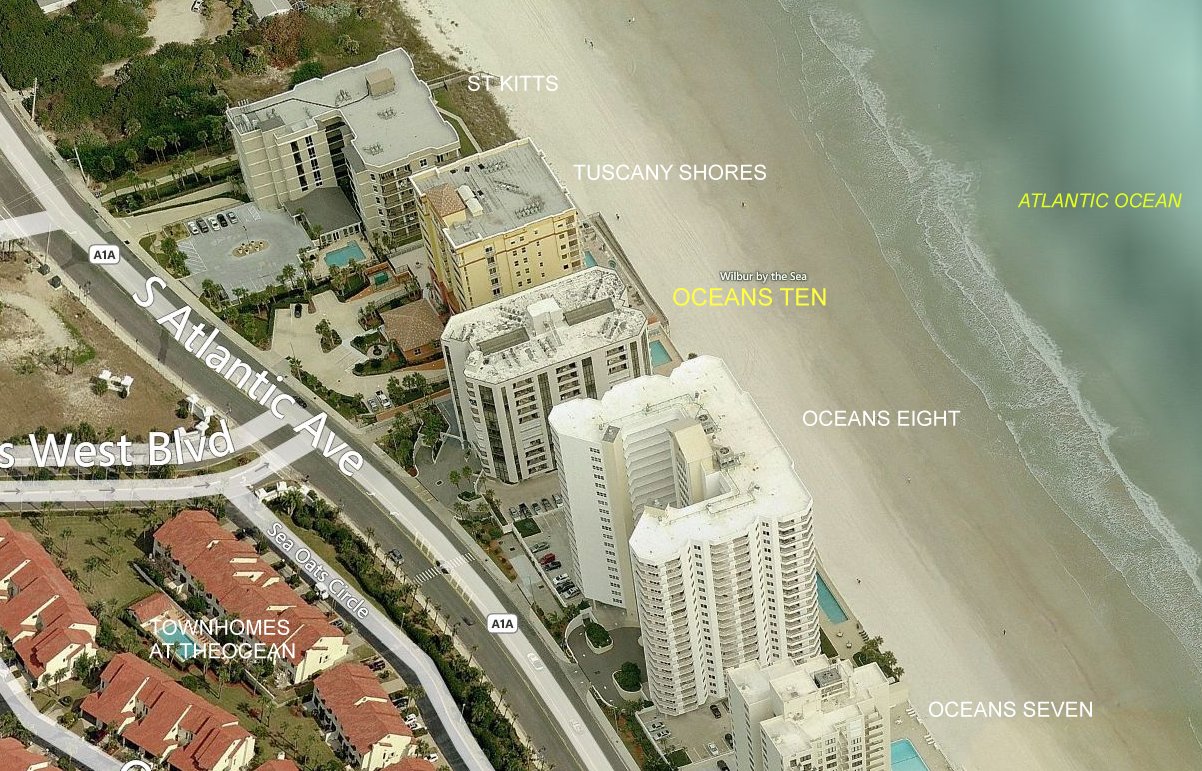 Aerial photo of Oceans Ten